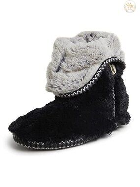 Fuzzy Memory Foam Bedroom Bootie Slipper Socks with Grippers